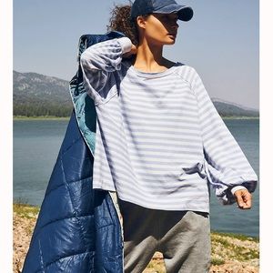 Free People Movement She's Everything Striped Long-Sleeve Small, Worn Once